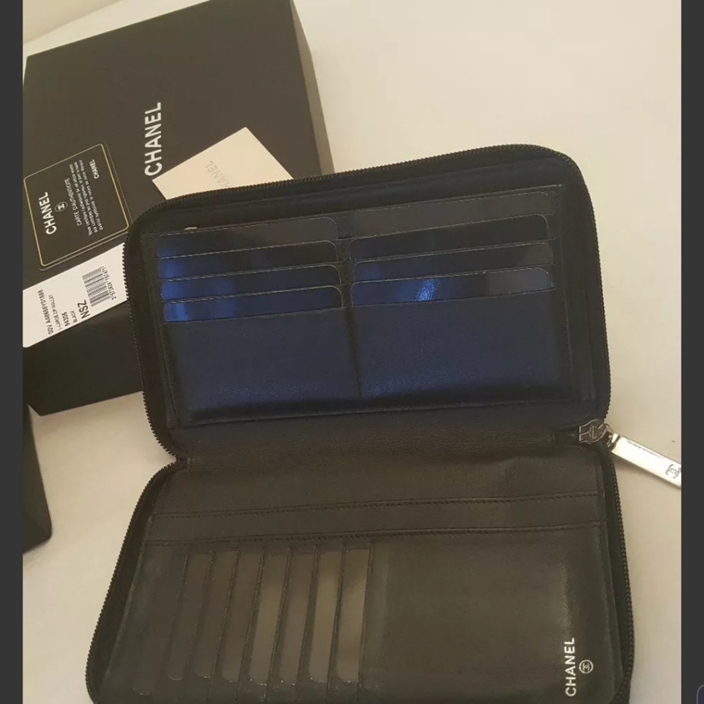 Chanel wallet oversized black caviar leather jumbo - Picture 4 of 8